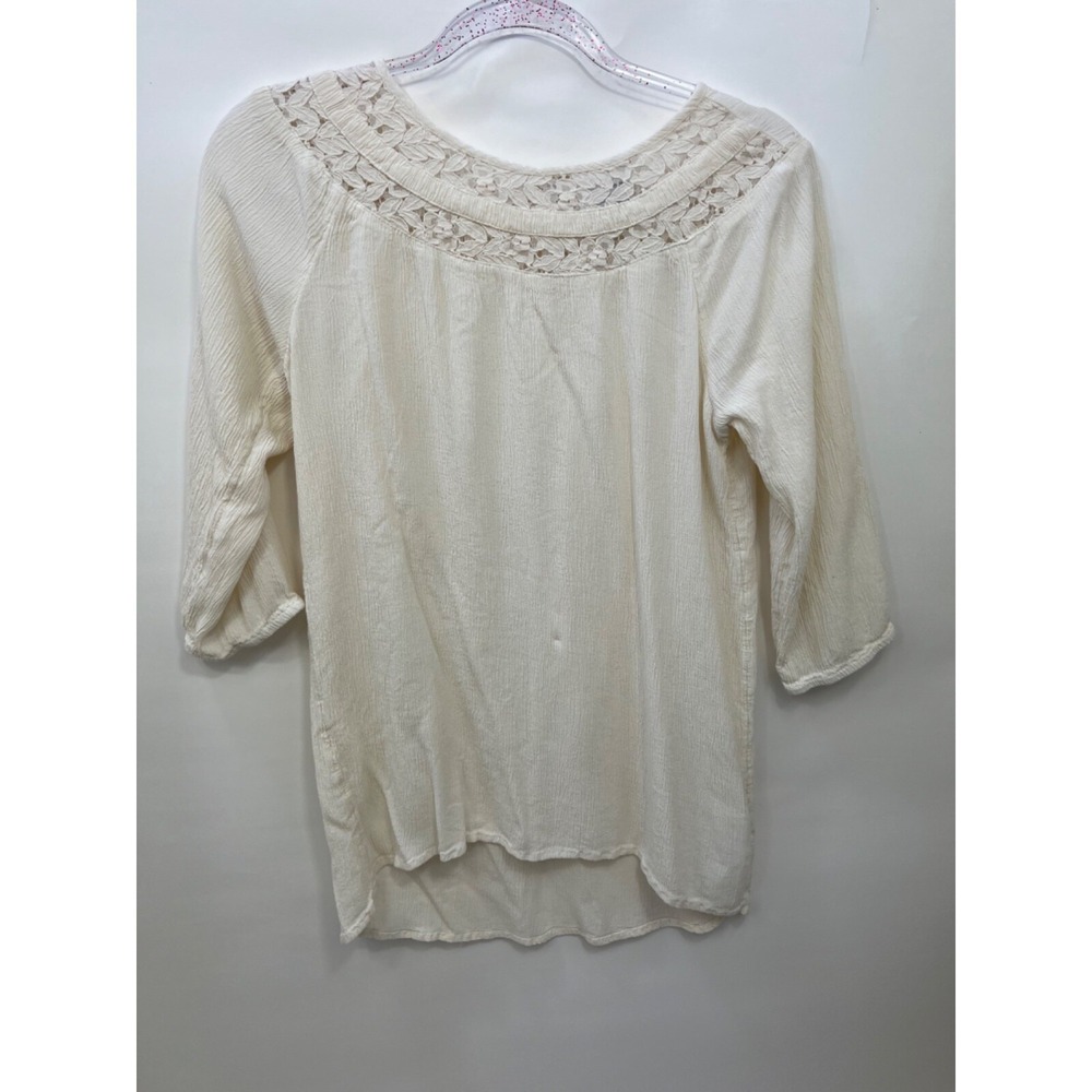 Old Navy Top Short Sleeve Ivory Lace Tunic Womens‎ Size XXL (16)